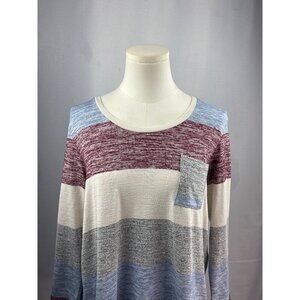 Market & Spruce Petite Striped Sweater Top S